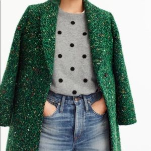 Jcrew Daphne Coat Tweed green